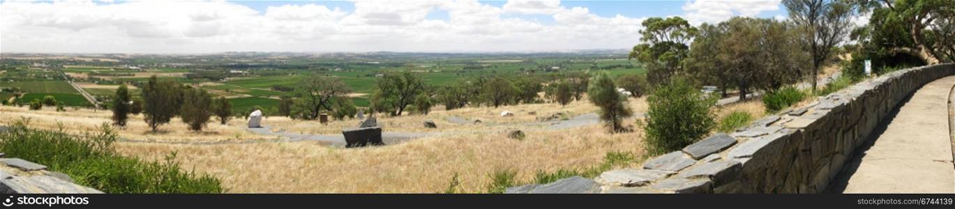 australia landscape. panorama of the beautiful landscape of barossa valley, south australia