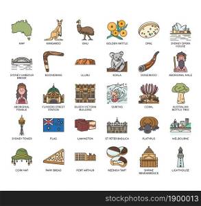 Australia Symbol , Thin Line and Pixel Perfect Icons