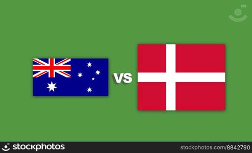 australia vs denmark Football Match Design Element