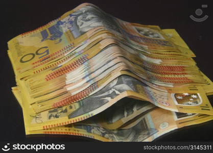 Australian Fifty Dollar notes. $50.