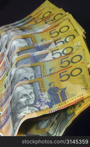 Australian Fifty Dollar notes. $50.