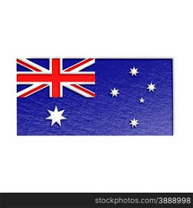 Australian flag isolated on white stylized illustration.