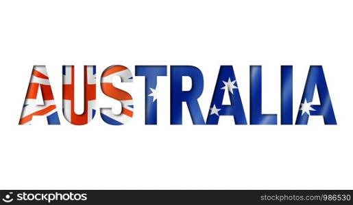 australian flag text font. australia symbol background. australian flag text font