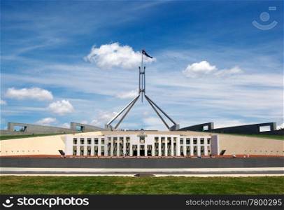 australian parliament house for the federal government in canberra . parliament house