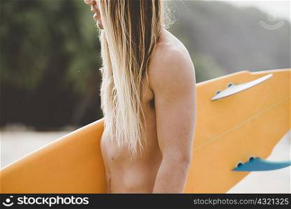 Australian surfer with surfboard