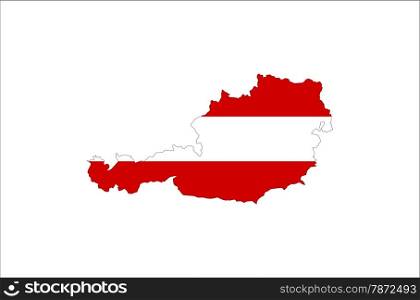 austria country flag map shape national symbol