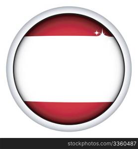 Austrian sphere flag button, isolated vector on white