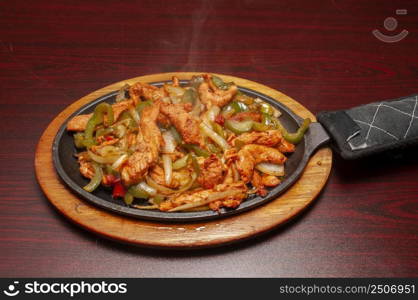 Authentic and traditional Mexican cuisine known as chicken fajitas