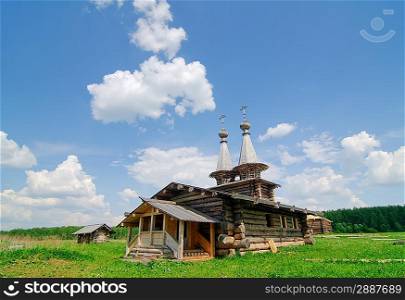 Authentic Russian wooden church
