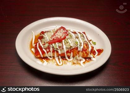 Authentic tex mex cuisine food known as the buritto