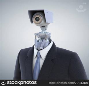 Automated surveillance camera. Clipping path included