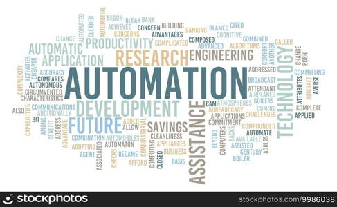 Automation Technology Process System Concept Creative Abstract. Automation