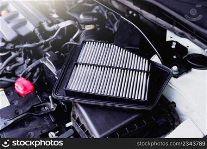 Automobile air filter of the engine intake system on the car air filter box