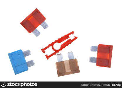 Automobile electric safety locks on a white background.