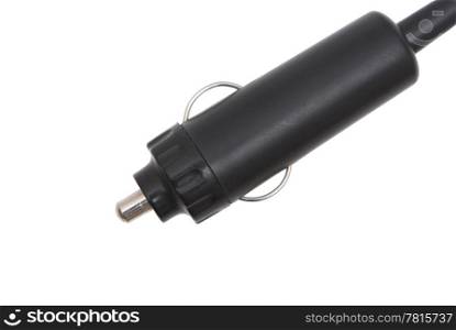 Automobile electric socket on a white background.