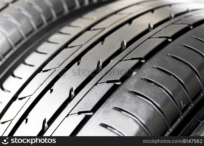 Automobile tire tread with a depth of the car