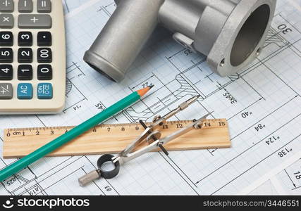 automotive parts and drawing