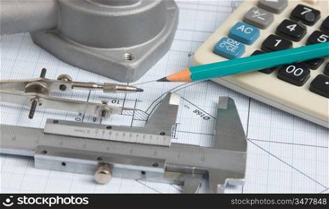 automotive parts and drawing