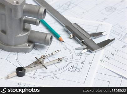 automotive parts and drawing