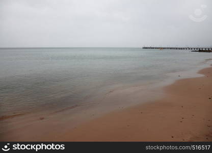 autumn baltic sea in Orlowo, Gdynia Poland