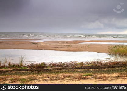 autumn beach of the Baltic Sea