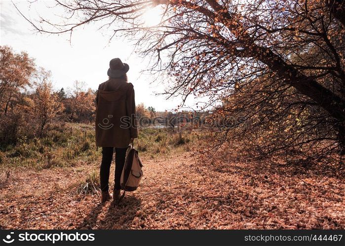 autumn - beautiful girl at the forest