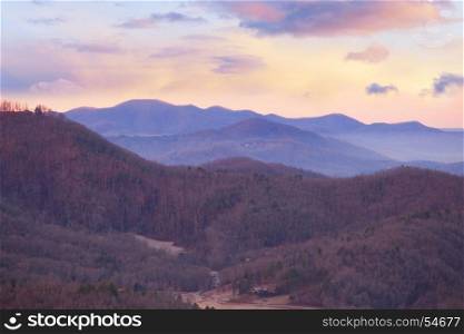 Autumn colors of Smoky Mountains. Great Smoky Mountains National Park, USA