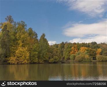 Autumn foliage with water reflection natural landscape.. Autumn foliage with water reflection natural landscape