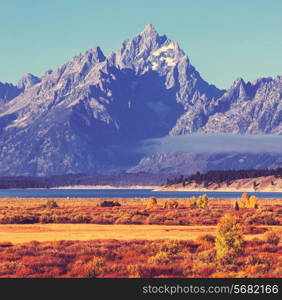 Autumn in Grand Teton with a Instagram toning effect