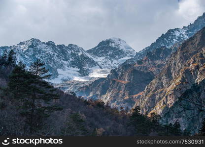 Autumn in the mountains of the Caucasus.