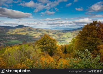 Autumn in the vosges mountains in france