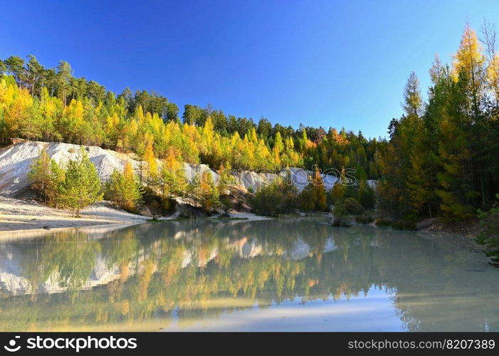 Autumn landscape. Beautiful colorful nature in autumn time. Czech Republic - seasonal background