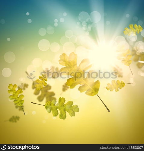 Autumn leaves. Background conceptual image with autumn falling leaves