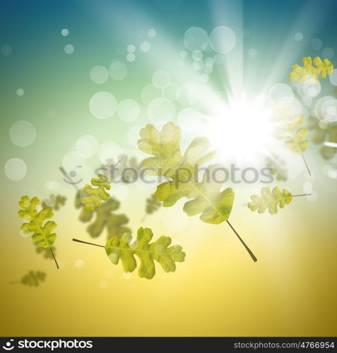 Autumn leaves. Background conceptual image with autumn falling leaves