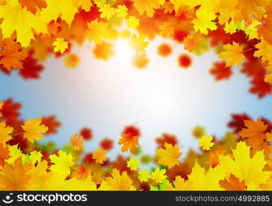 Autumn leaves. Background conceptual image with autumn leaves. Place for text