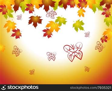 Autumn Leaves Indicating Garden Botanic And Scenic