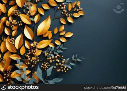 Autumn leaves isolated on background. Generative AI