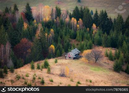 Autumn mountain hills