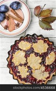Autumn plum cake
