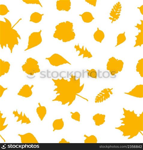 Autumn seamless ornament. Autumn seamless pattern with leaves. Seamless pattern with stylized leaves