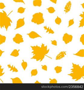 Autumn seamless ornament. Autumn seamless pattern with leaves. Seamless pattern with stylized leaves