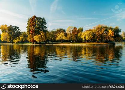 Autumn Season In Bucharest Park Landscape