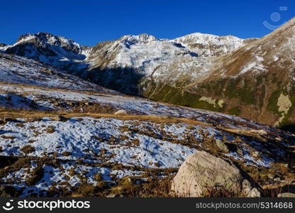 Autumn season in Kackar Mountains in the Black Sea region of Turkey. Beautiful mountains landscape.