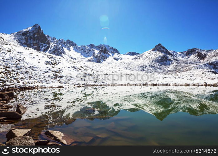 Autumn season in Kackar Mountains in the Black Sea region of Turkey. Beautiful mountains landscape.