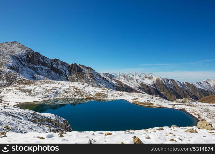 Autumn season in Kackar Mountains in the Black Sea region of Turkey. Beautiful mountains landscape.