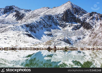 Autumn season in Kackar Mountains in the Black Sea region of Turkey. Beautiful mountains landscape.