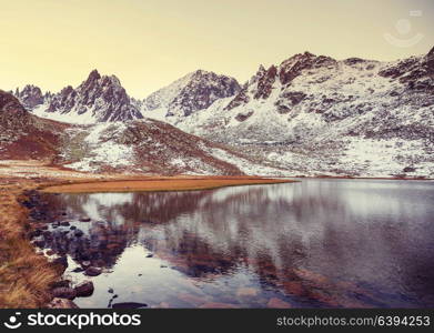 Autumn season in Kackar Mountains in the Black Sea region of Turkey. Beautiful mountains landscape.