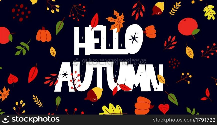 Autumn September Animated hand drawn lettering 4k footage. Motion graphic holiday Autumn banner sale. Autumn September Animated hand drawn lettering 4k footage. Motion graphic holiday Autumn banner sale banner