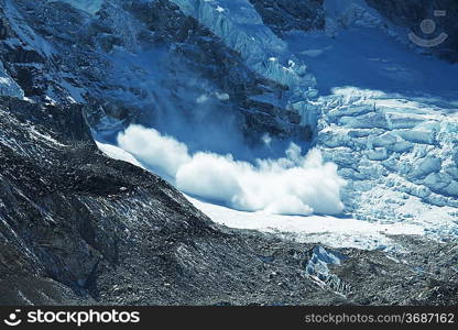 avalanche in Himalaya