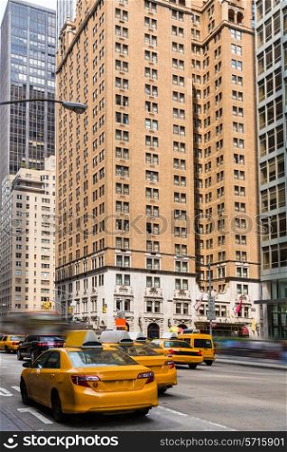 Avenue of the Americas 6th Av Manhattan yellow cabs New York city US